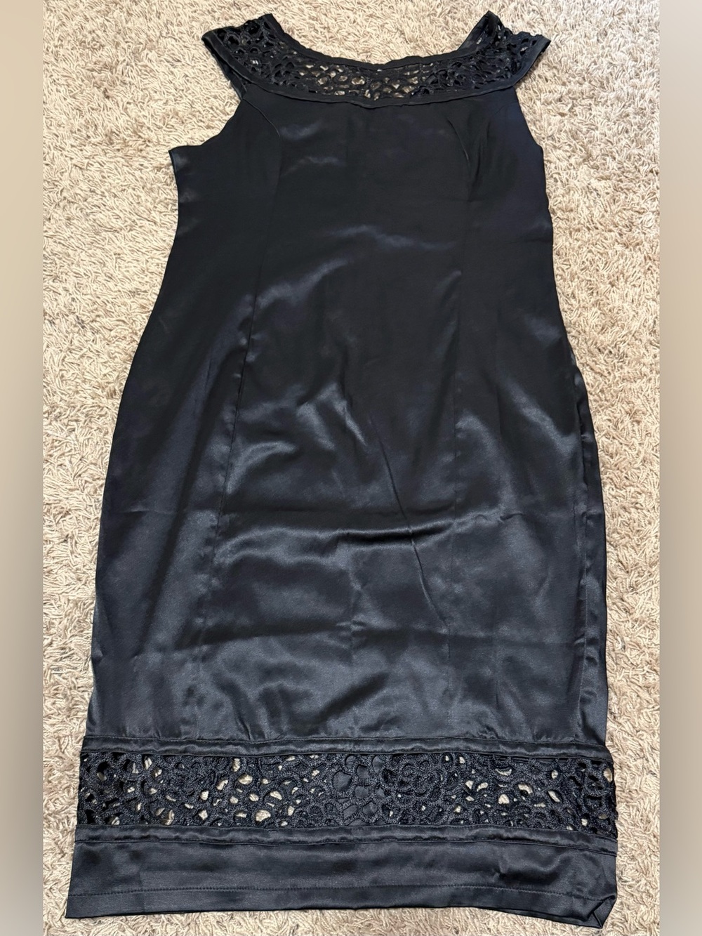 Voodoo Vixen Satin Feel V-Back Dress With Side Zipper Size: XL
